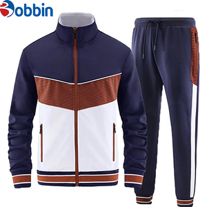 Conjuntos deportivos de invierno con logotipo personalizado, chándales de algodón y forro polar unisex, conjunto para correr transpirable, chándales extragrandes de peso pesado para hombre - Product Image 5