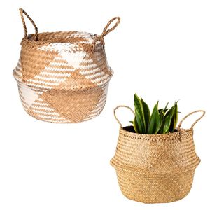 Panier décoratif multifonctionnel en paille fait main de la marque PHU HAO pour le rangement des jouets, des chaussures, des magazines, pour la maison - Product Image 1