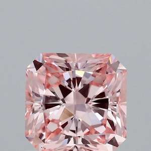 SQUARE RADIANT 1.01 CTS FANCY INTENSE PINK VS2 <b>Loose</b> <b>Diamond</b> 5.66-5.62-3.79 67.4 65 - Product Image 1