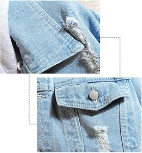 Acid Wash Vintage Black Jeans <b>Men's</b> Clothing Pullover Custom Denim Hoodie Thick Winter French Terry Jacket <b>Raincoat</b> Jackets Hood - Product Image 4