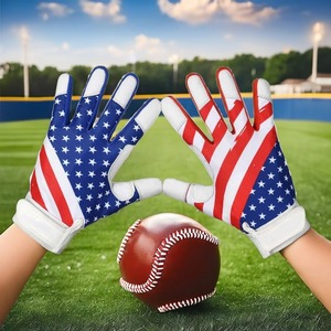 Vente directe usine – Gants de frappeur de baseball en cuir personnalisés de qualité supérieure, manchette courte pour droitier, fermeture auto-agrippante, antidérapants - Product Image 4