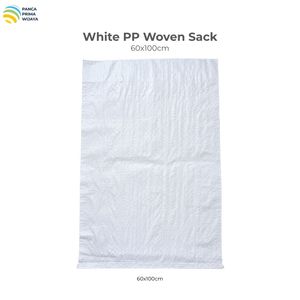 Saco Tejido de PP Blanco de Alta Calidad de 60x100cm |   Bolsa de Plástico Resistente para Empacar Arroz, Harina, Fertilizantes y Azúcar - Product Image 1