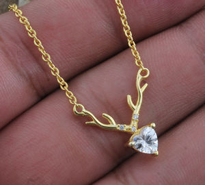 Collier de luxe en argent sterling 925 plaqué platine, zircone cubique vintage, qualité AAA, solitaire unisexe, bijoux d'anniversaire - Product Image 4