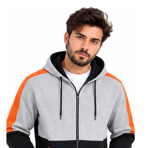 Vêtements personnalisés pour hommes, sweats à capuche avec fermeture éclair, OEM ODM, 100% coton, 450 GSM, vêtements de rue, service de marque privée, vêtements en coton de qualité - Product Image 4