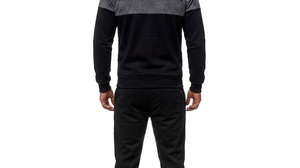 Ensemble de survêtement pour homme à capuche et fermeture éclair, avec blocs de couleur, sweat-shirt à manches longues et pantalon décontracté avec poches latérales, idéal pour l'automne - Product Image 5