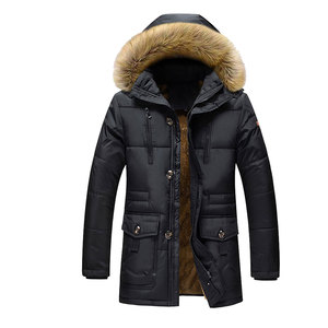 Wholesale Custom Logo Men Jacket <b>Coat</b> Winter Solid Color Warm Parka Fashion Cotton Casual Outwear Down Jacket - Product Image 4