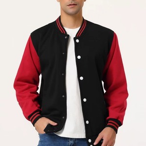 Veste universitaire personnalisée pour homme, grande taille, couleur unie, légère, style baseball, veste de collège, fabricant OEM de haute qualité - Product Image 1