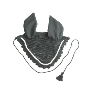 Cache-oreilles en tricot fait main couleur unie, voile anti-mouches au crochet pour sports équestres en extérieur - Respirant - Product Image 2