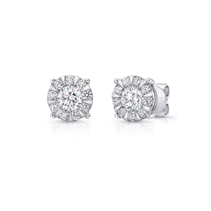 Screw Back 0.50 TCW Real Round Diamond Stud <b>Earrings</b> in 14K Gold | Secure Solitaire Diamond <b>Earrings</b> for Women | <b>Fine</b> Jewellery - Product Image 2