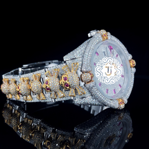 Montre moderne en or rose et moissanite pour occasions formelles, travail et cadeaux, disponible au prix d'usine – Exportateur indien - Product Image 5