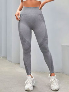 Pantalones de yoga de cintura alta para mujer al por mayor, pantalones de ejercicio para adelgazar la cadera, pantalones de running, mallas de fitness con control de abdomen y efecto lifting de vientre - Product Image 6