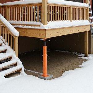 Martinetti idraulici per casa con capacità di carico massima di 18000 libbre, confezione da 2, altezza regolabile da 19-36 pollici, sollevatori per sottosuolo con braccio di supporto - Product Image 4