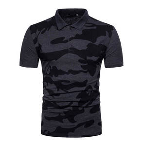 Camiseta Deportiva Casual para Hombre, Corte Recto, Color Sólido, 100% Algodón, Secado Rápido, Manga Corta, Camuflaje Rojo y Negro - Product Image 4