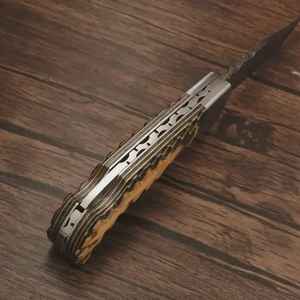 Cuchillos Plegables de Acero de Damasco Hechos a Mano, Venta al Por Mayor, Personalizados, para Supervivencia al Aire Libre, con Funda - Product Image 4