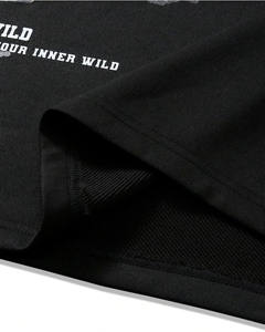 T-shirt personnalisé imprimé de haute qualité, 100 % coton tricoté, coupe ample à épaules tombantes, manches courtes, respirant, décontracté, 300 grammes, vierge - Product Image 3