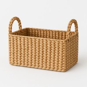 Natural Handmade Waterhyacinth <b>Square</b> Mini Multifunction Storage <b>Basket</b> Eco-Friendly High Quality Beverage Organizer Living Room - Product Image 4