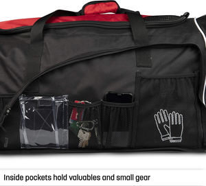 Heavy Duty Athletic Equipment <b>Bag</b> <b>Multi</b> <b>Compartment</b> Travel Duffle for Team Sports Coaching and Fitness Training - Product Image 2
