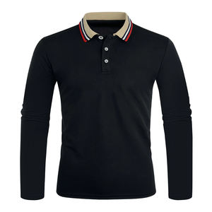 Camisa Polo de Manga Larga a Rayas para Hombre, Camisa Polo de Manga Larga Estampada para Mujer - Product Image 3