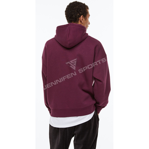 Sweat à capuche pour homme personnalisé, style streetwear hiver, en molleton 100% coton épais, coupe ample, avec patchwork, appliqué et broderie, respirant et à séchage rapide - Product Image 6