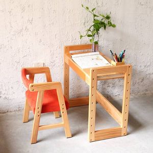 Stylish Wooden Child Chair And <b>Desk</b> Furniture Set For Kids Bedroom <b>Study</b> Area And Learning Space - Product Image 5