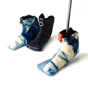 Putter de cuero teñido índigo natural-cubre cabeza Golf putter conductor regalo - Product Image 2