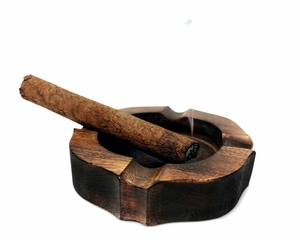 Hand Carved Aluminum American Square 2-in-1 Cigar <b>Ashtray</b> & Holder with Luxury Design for Home & Car - Product Image 5