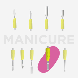 UNIQ-15 (Cuchilla Recta) Empujadores de Cutículas STALEKS, Empujadores Reemplazables para Eliminar Esmalte de Uñas Acrílico y Gel, Empujadores de Doble Punta - Product Image 2