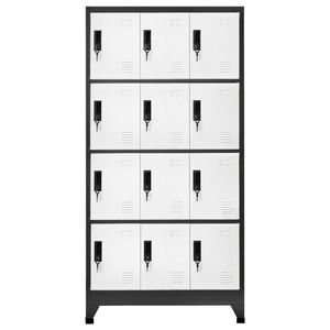 Armario de Almacenamiento Estándar de Acero Antracita y Blanco, Nuevo - Product Image 2