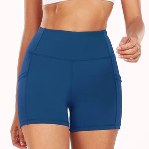 Shorts de Yoga de Alta Elasticidad en Colores Únicos para Mujer, Tallas Grandes, Personalizados, con Spandex/Nylon de Estiramiento en Cuatro Direcciones, para Gimnasio, Deporte, Fitness y Ropa Deportiva - Product Image 1