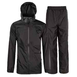 Traje Impermeable Universal para Adultos, Chaqueta con Capucha y Pantalones de Poliéster, Conjunto para Senderismo, Camping y Uso Casual al Aire Libre - Product Image 5
