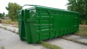 Benne à ordures de 30 mètres pour le recyclage des déchets industriels à l'extérieur, avec crochet et élévateur