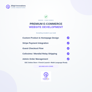 Développement de site e-commerce premium, boutique en ligne D2C avec paiement Stripe - Product Image 1