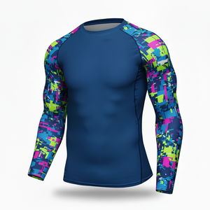 Haut de compression unisexe personnalisé à manches longues pour le surf et la plongée, protection UV, respirant, écologique, séchage rapide - Product Image 1