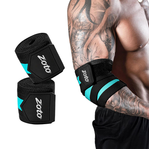Bandes de soutien coudes rayées personnalisées pour la musculation, faible MOQ, protecteurs articulaires élastiques robustes – Fournisseur - Product Image 1