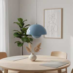 Modern Style Rose Gold Metal And Glass Semi <b>Globe</b> Pendant Lamp Hanging <b>Light</b> Fixture For Dining Room Kitchen Island Bedroom - Product Image 5
