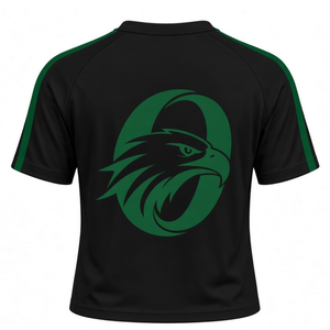 Maillot de cheerleading personnalisé noir et vert à manches courtes – Tenue de sport d'équipe, chemise athlétique pour compétition et entraînement, haut de cheerleading - Product Image 2