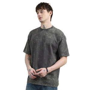 T-shirt pour homme, coupe ajustée, coton/fibre de bambou, 260g, imprimé décontracté brodé - Product Image 1