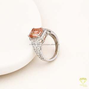 Best Selling Charming Moissanite Engagement <b>Ring</b> for Women with Delicate Design and Beautiful Finish Available At Best Price - Product Image 5