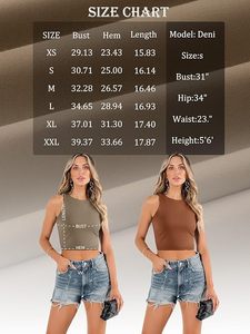 Débardeur court tricoté sans manches pour femme, couleur unie, col rond, décontracté, printemps-été, coupe élastique, longueur normale - Product Image 6