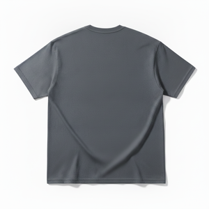 <b>Men's</b> O-Neck Soft Cotton Jersey Oversize T-Shirt Heavyweight Boxy Fit <b>Cropped</b> <b>Top</b> Solid Front Quick Dry 260g Casual Streetwear - Product Image 4