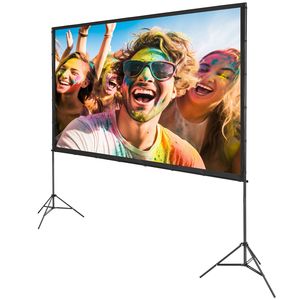 Écran de projection de cinéma en plein air 120 pouces 16:9 4K 1080 HD avec support, écran de projection 1080 HD sans plis, pliable - Product Image 3