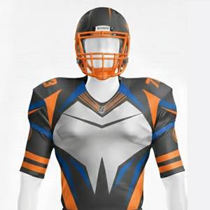 Maillot de football américain personnalisé pour homme, col en V, manches courtes, impression numérique, évacuation de l'humidité, extensible dans quatre sens, maille ajustée en polyester - Product Image 3