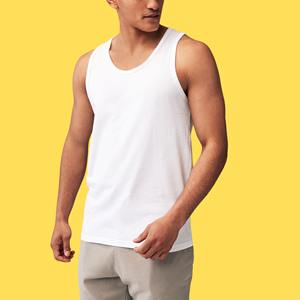 Gilets et débardeurs décontractés pour hommes 100 % coton, grandes tailles, coupe ajustée, anti-boulochage, séchage rapide - Product Image 3