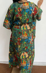 Vestido Kaftán de Algodón Estampado Floral para Mujer, Corte Holgado y Estilo Veraniego - Product Image 5
