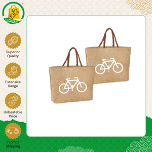 Bolsas de Compras de Yute con Diseño Geométrico Moderno y Asa de Cuero, Nueva Llegada de Fábrica, Alta Calidad - Product Image 5