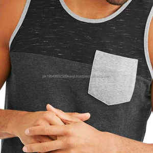 Camiseta sin Mangas Premium para Hombre, 100% Algodón, Cuello Alto, Corte Ajustado, Transpirable, Realza la Figura, Corte en el Agujero del Brazo, Casual, Azul Laguna - Product Image 3