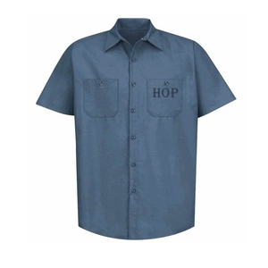 Chemise de travail pour hommes mécaniciens en coton, uniforme de course, manches courtes, broderie, tenue d'équipe de garage, fournisseur 2026, chemise de mécanicien - Product Image 3