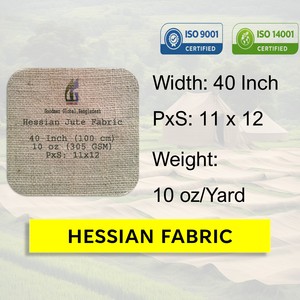 Tela de Yute Hessian de 40 Pulgadas de Ancho y 10 oz, 100% Biodegradable, para Bolsas Multiusos, Venta al Por Mayor, Goodman Global Bangladesh - Product Image 2