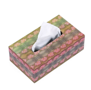 Caja de pañuelos de madera con estampado de esmalte color marrón, caja de pañuelos de madera personalizada para mesa, cajas de pañuelos para restaurante - Product Image 5