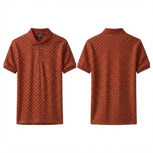 เสื้อโปโลผู้ชายลายจุดสีสนิมสั่งทำพิเศษ แขนสั้น ผ้าคอตตอนผสม สวมใส่สบาย เหมาะสำหรับเล่นกอล์ฟ ระบายอากาศได้ดี เสื้อแฟชั่นฤดูร้อน ดีไซน์ทันสมัย - Product Image 1